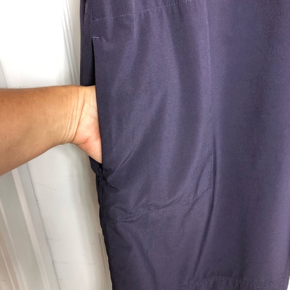 J.Jill Fit On the Go Purple 2 Zipper Side Pockets Travel Tank Dres 1X - Picture 5 of 11